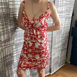 Gucci white/ red floral dress
